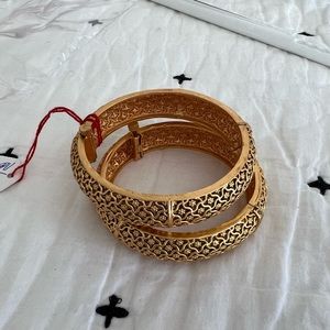 Indian Bollywood Gold Plated Bangles Bracelet Women Wedding Fashion Jewelry Set